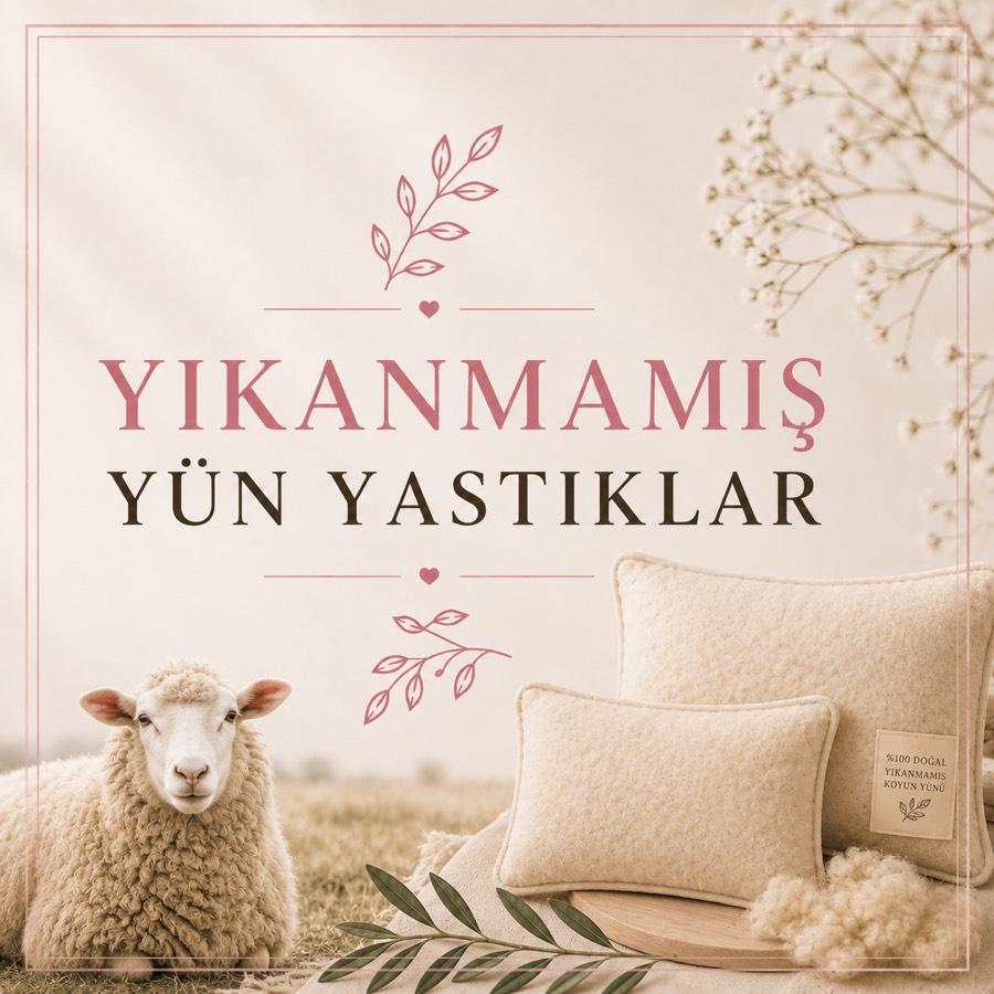 Yıkanmamış Yün Yastıklar